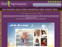 Tablet Screenshot of firstimpressionsalon.net